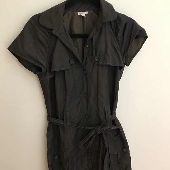 Walter Dresses & Skirts - Walter Metallic Grey-Blue Shirt Dress Size 6, EUC!